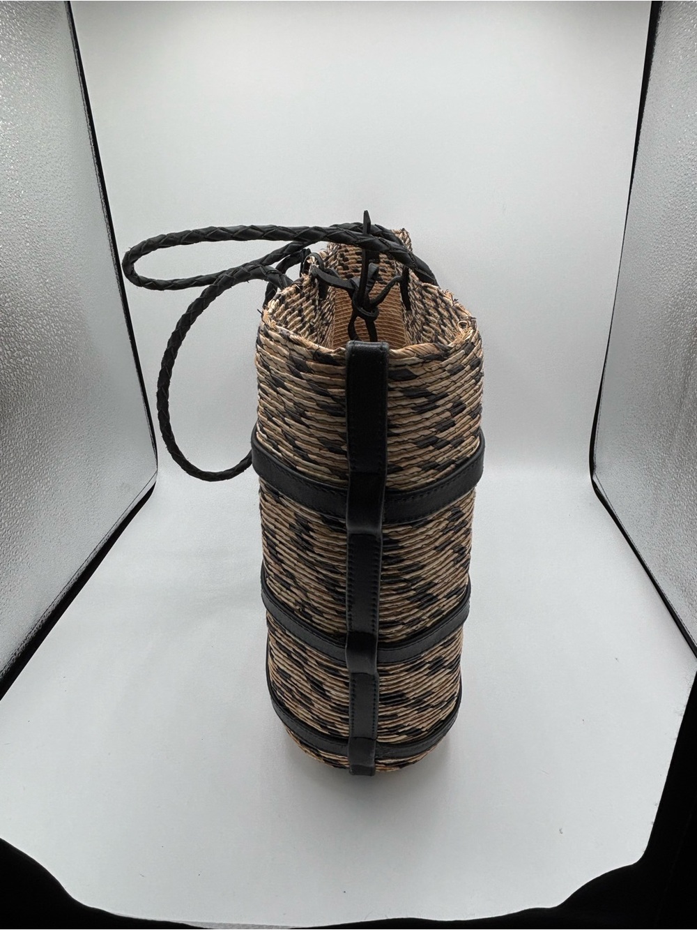 Black & Natural Woven Tote Bag by: “Watermill Tote” Altuzarra - Picture 3 of 7